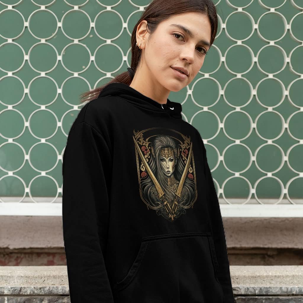 Character Hooded Sweatshirt - Fantasy Woman Hoodie - Art Hoodie - Image 4