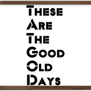 Distressed Framed Primitive Decor Wooden Signs These are The Good Old Days Custom Wall Art Wood Plaque Sign 16x20 Inch Wooden Hanging Signs Home Decor for Nursery Cabin