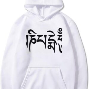 DIYthinker Culture Sanskrit Character Figure Pattern Sweatshirt Pullover Fleece Hoodie Sweater Sport