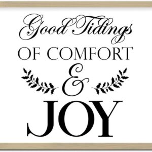 Good Tidings of Comfort And Joy Personalized Framed Wall Décor Framed Wooden Sign 16x20in Decorative Wall Art Wood Plaque with Sayings Home Decor for Living Room Office