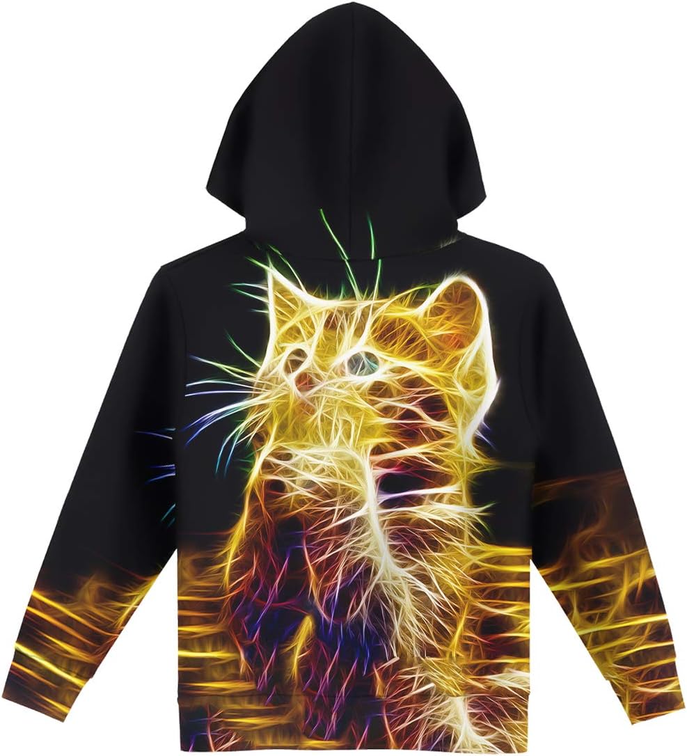 Hgvoetty Unisex Boys Girls Hoodies 3D Printed Hooded Sweatshirts for Kids Pullovers with Pockets 6-15 Years - Image 2