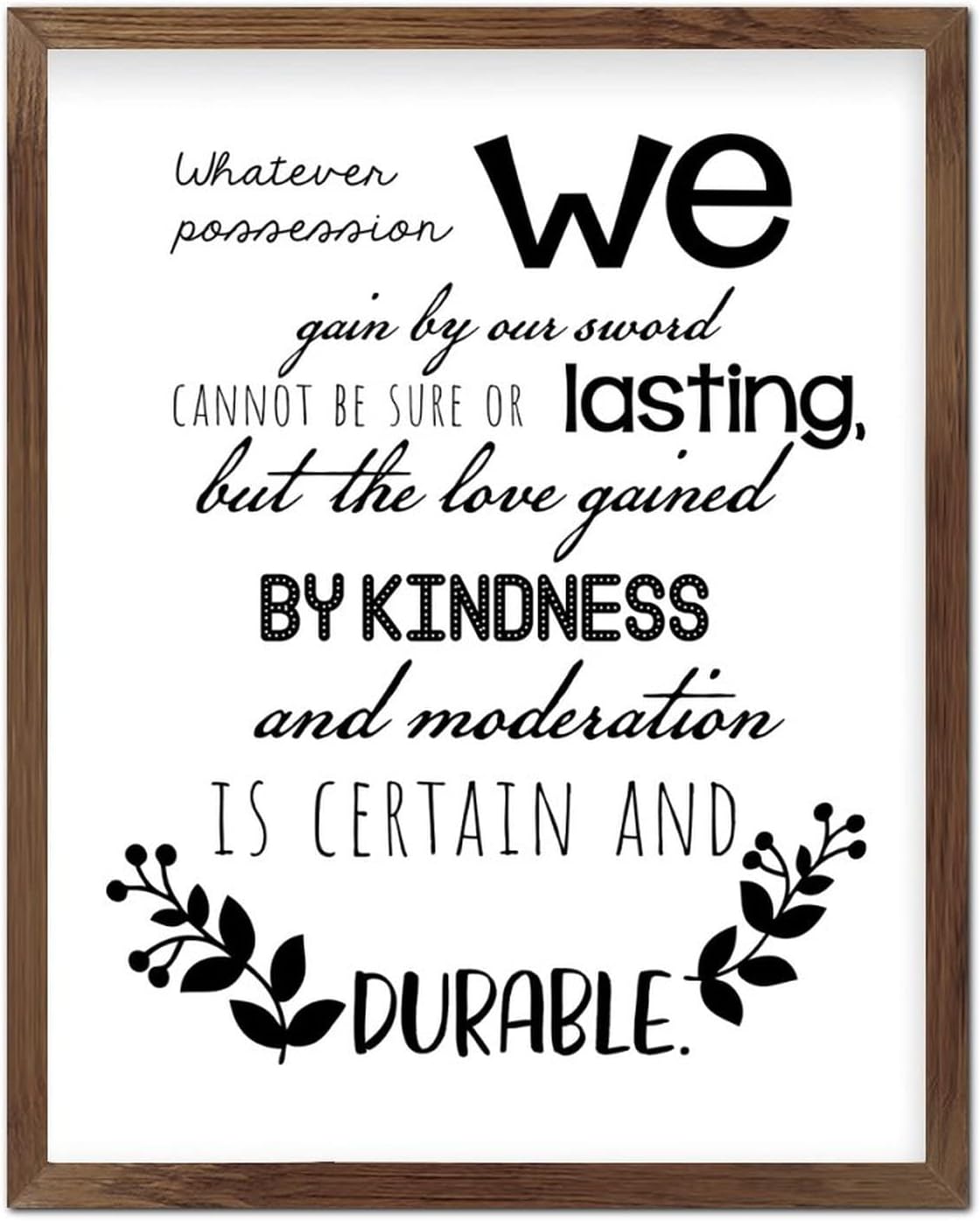 Inspirational Quotes Christian Wood Frame Wall Sign to Keep The Body in Good Health is A Duty Wall Framed Wood Signs Rustic Framed Wooden Sign for Hotel Home Garage Shop Bar 20x16in - Image 13