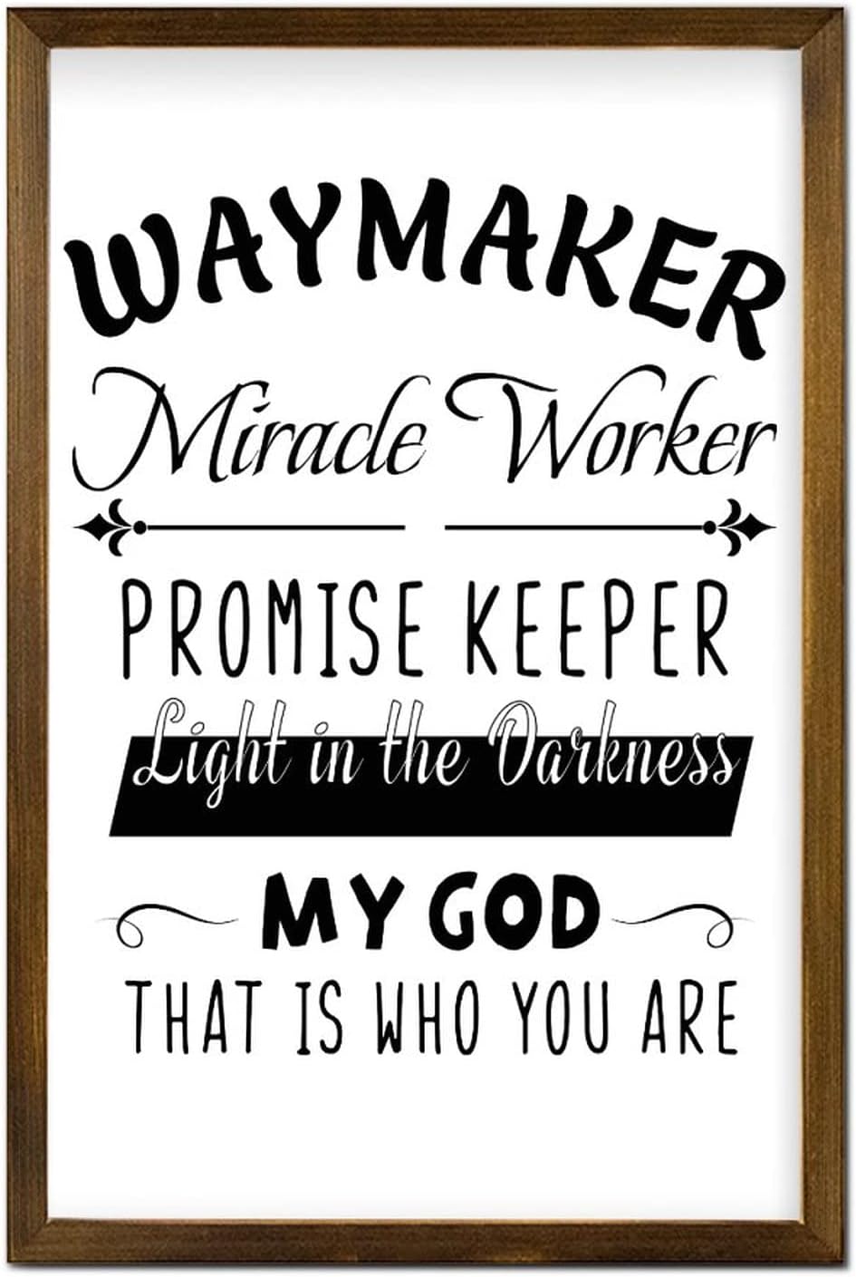 Inspirational Quotes Christian Wood Frame Wall Sign to Keep The Body in Good Health is A Duty Wall Framed Wood Signs Rustic Framed Wooden Sign for Hotel Home Garage Shop Bar 20x16in - Image 21