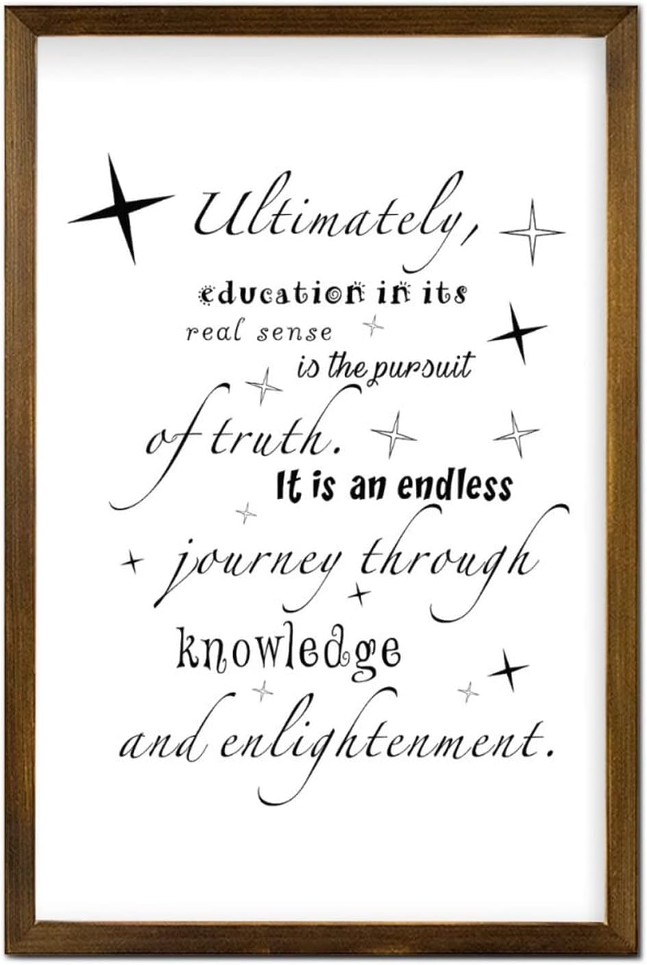 Inspirational Quotes Christian Wood Frame Wall Sign to Keep The Body in Good Health is A Duty Wall Framed Wood Signs Rustic Framed Wooden Sign for Hotel Home Garage Shop Bar 20x16in - Image 17