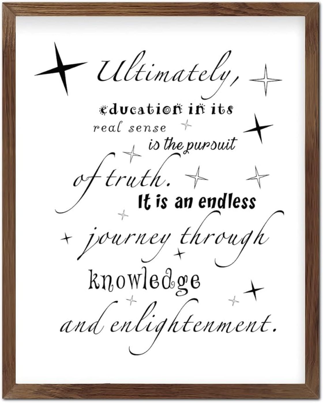 Inspirational Quotes Christian Wood Frame Wall Sign to Keep The Body in Good Health is A Duty Wall Framed Wood Signs Rustic Framed Wooden Sign for Hotel Home Garage Shop Bar 20x16in - Image 11