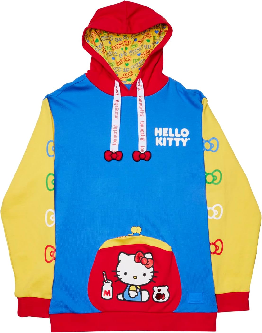 Loungefly HELLO KITTY 50TH ANNIVERSARY UNISEX HOODIE XL
