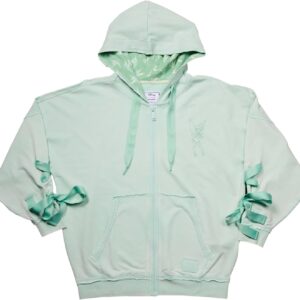 Loungefly Peter Pan Tinker Bell Ribbon Unisex Zip Up Hoodie