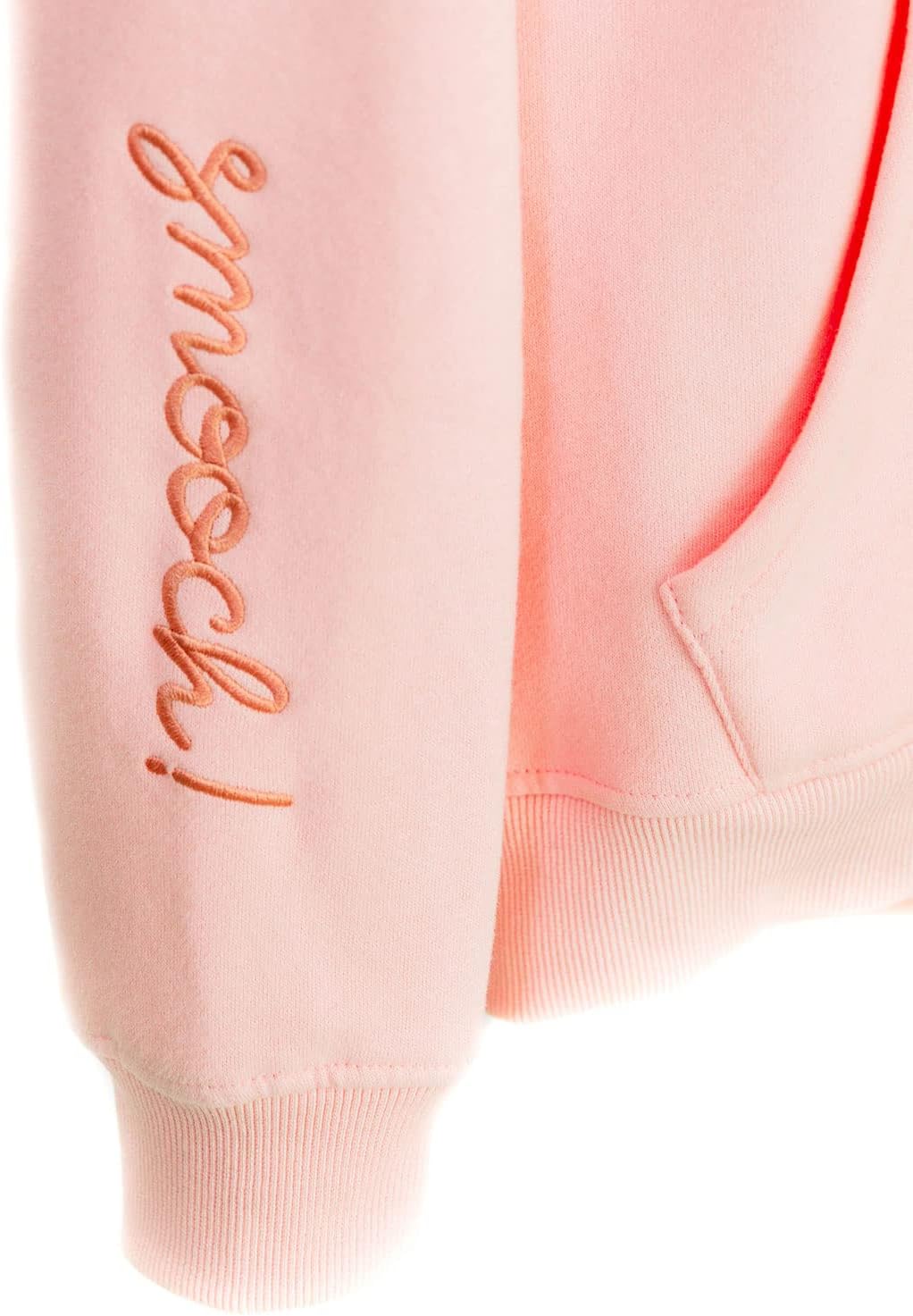 Milkmochabear Official Smooch and Snuggle Pink Black Fleece Hoodie Unisex Drop-Shoulder Milk Mocha Screen Print Embroidered - Image 7