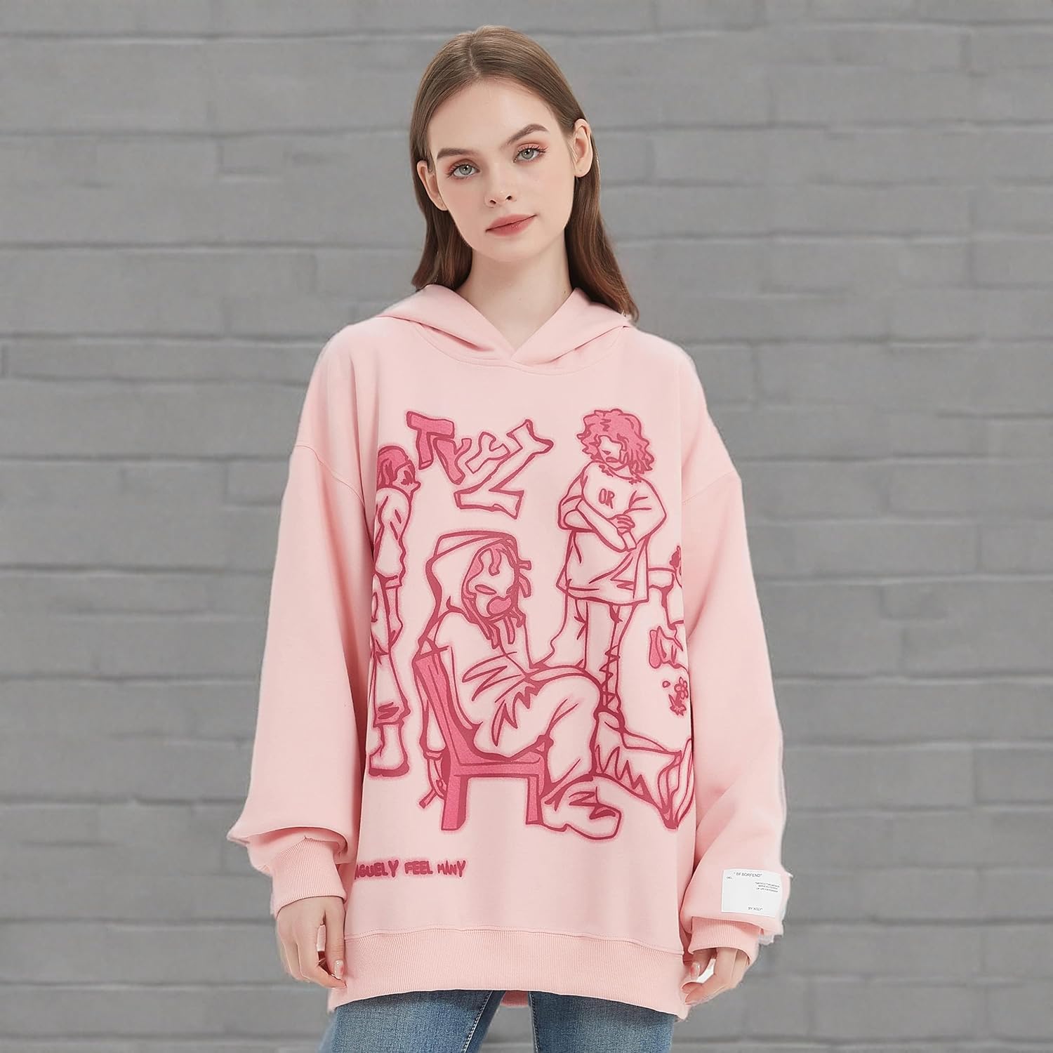 Rapidstreet Men Streetwear Hoodie Sweatshirt Aesthetic Graphic Pullover Cotton Unisex - Image 8