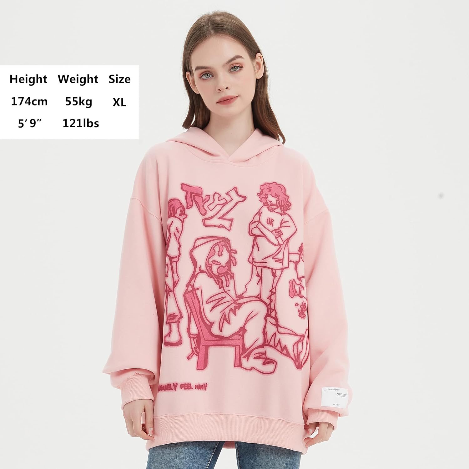 Rapidstreet Men Streetwear Hoodie Sweatshirt Aesthetic Graphic Pullover Cotton Unisex - Image 3