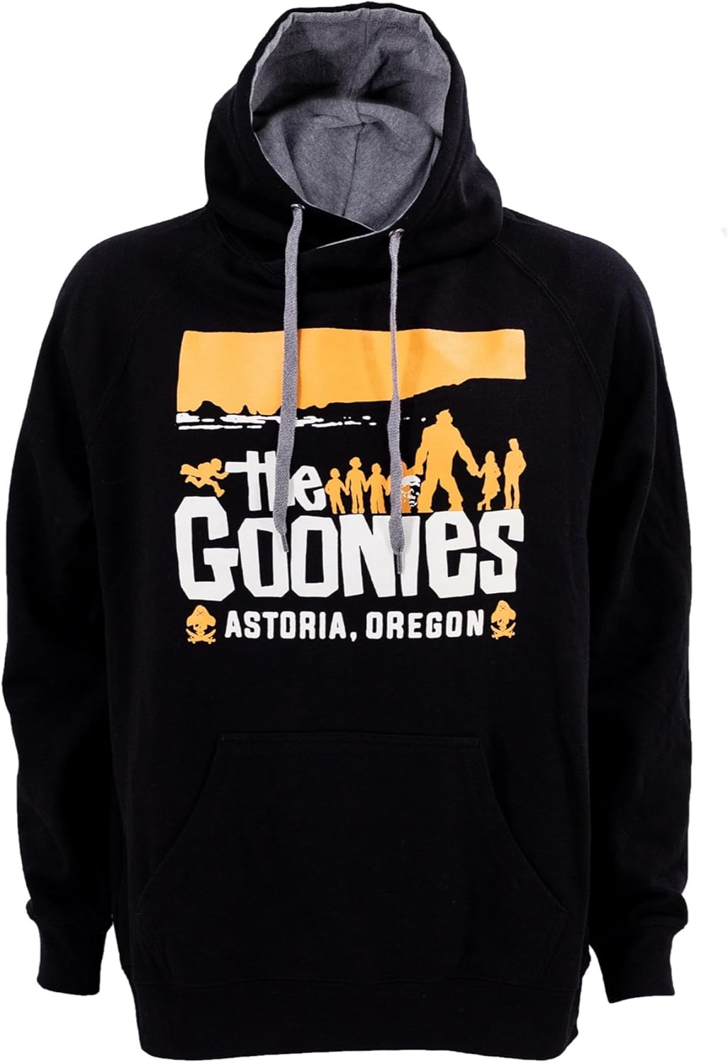 Ripple Junction The Goonies Men's Pullover Hooded Sweatshirt Astoria Oregon Graphic Funnel Neck Hoodie Officially Licensed