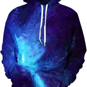sanatty Unisex Hoodies 3D Print Galaxy Pullover Hooded Sweatshirt Hoodies with Big Pockets for Men, Teen Boy, Women