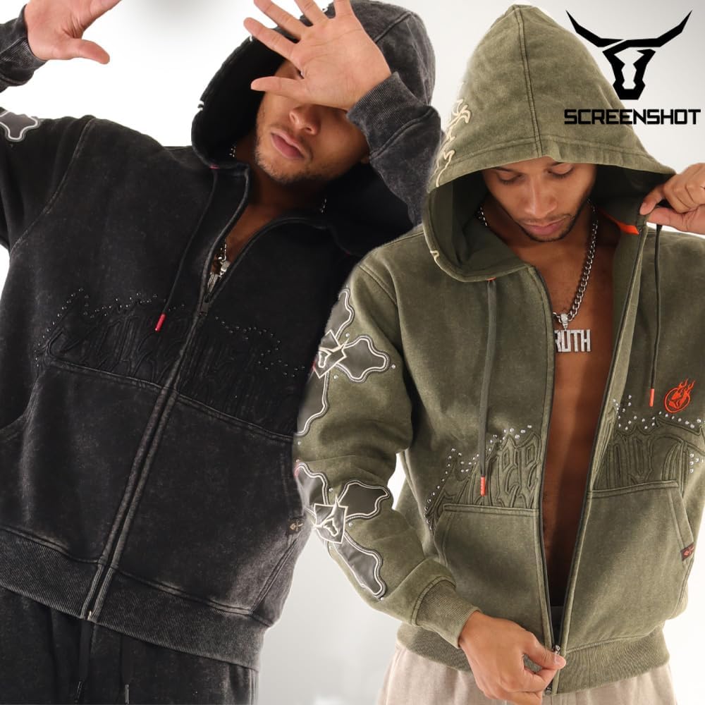 SCREENSHOT-FLEECE HOODIE 5202 Mens Urban Streetwear NYC Graffiti Oversize Fit Fleece Sweatshirt Hoodie - Image 7