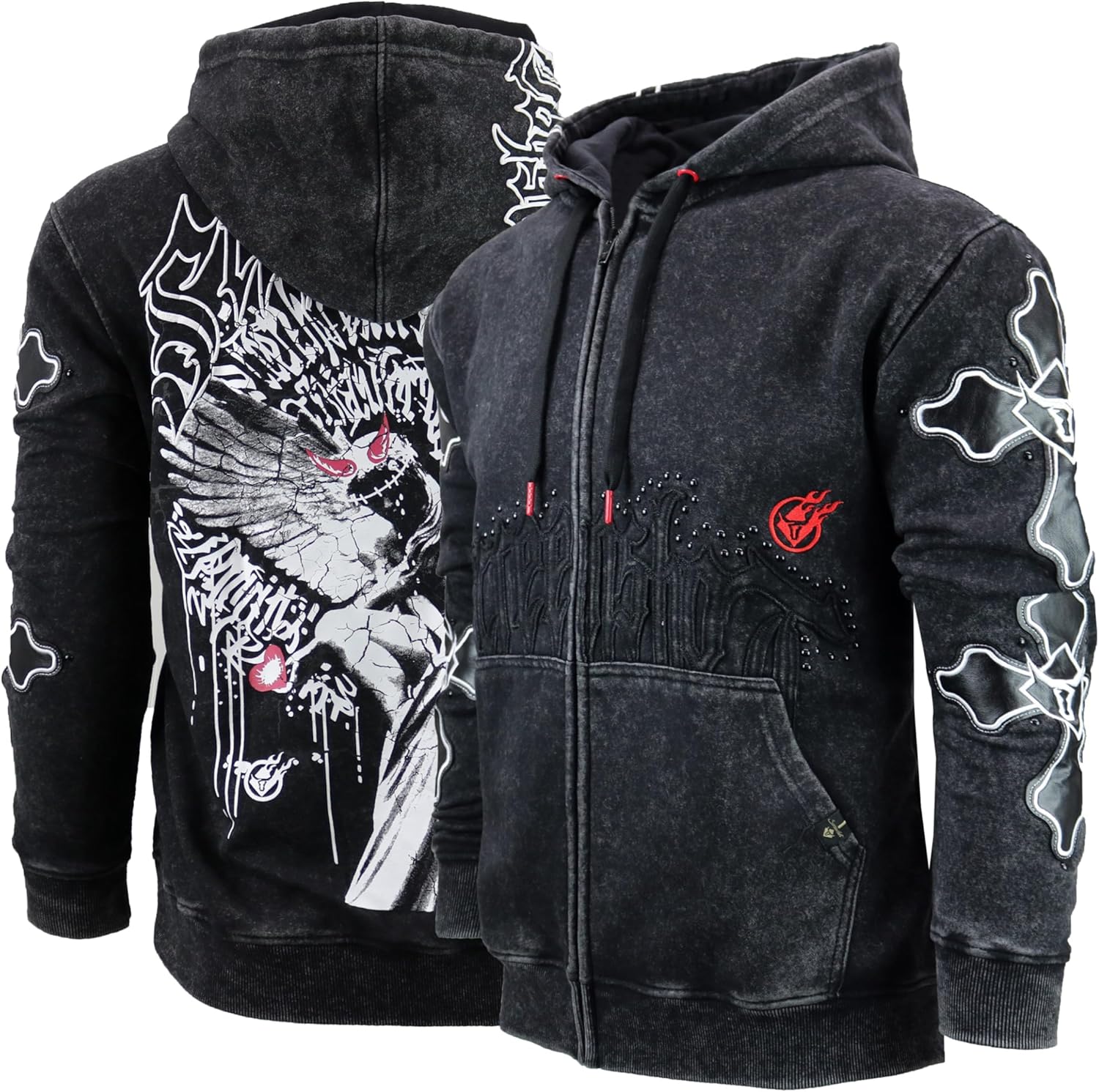 SCREENSHOT-FLEECE HOODIE 5202 Mens Urban Streetwear NYC Graffiti Oversize Fit Fleece Sweatshirt Hoodie - Image 3