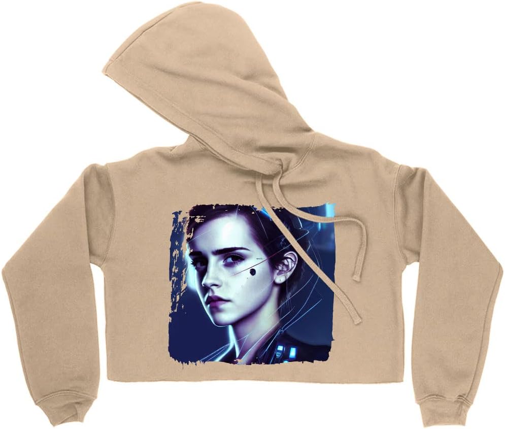 SERENITY TRENDS Cool Design Women's Cropped Fleece Hoodie - Character Cropped Hoodie for Women - Themed Hooded Sweatshirt - Image 5