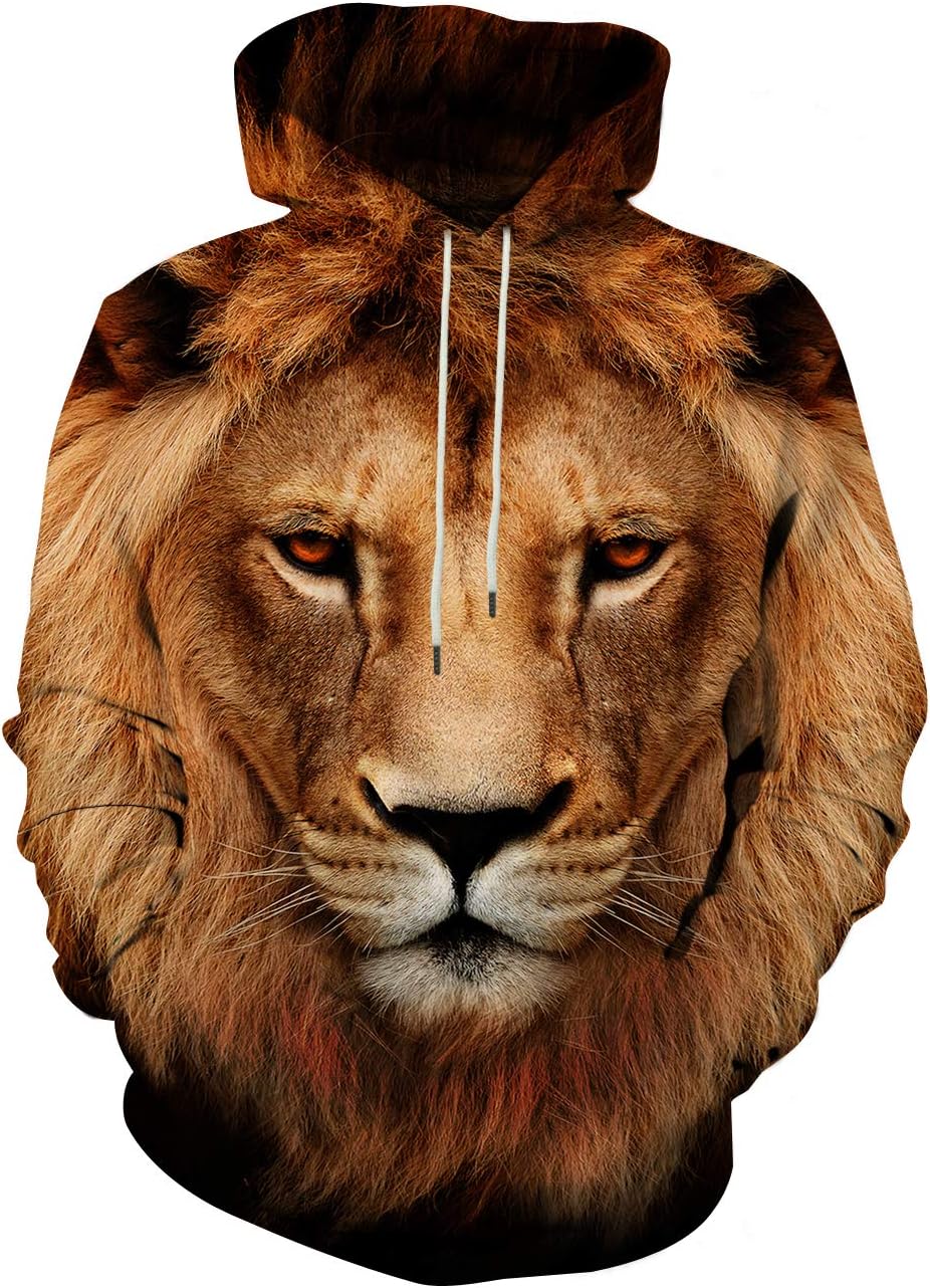 SYAIMN Unisex 3D Printed Hoodies Casual Workout Hoodie Sweater Sweatshirt